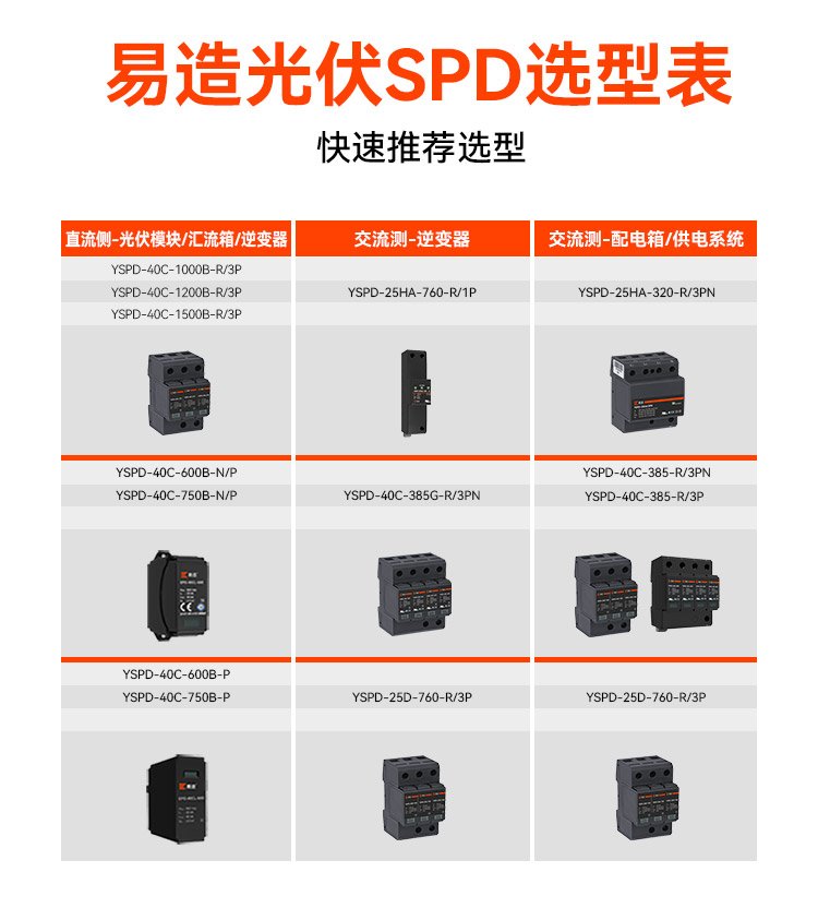 光伏系统专用浪涌保护器